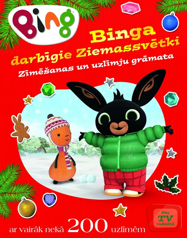 Binga darbīgie Ziemassvētki. Zīmēšanas un uzlīmju grāmata