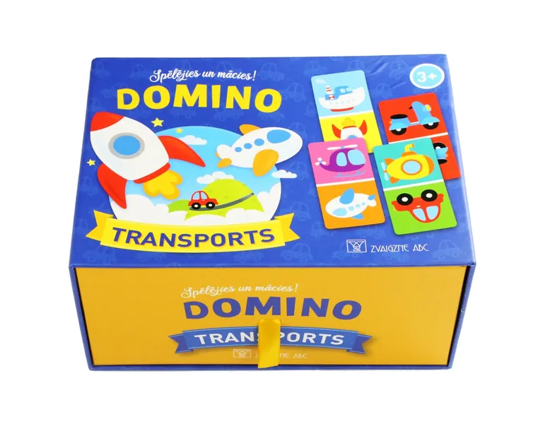 Domino. Transports. Spēlējies un mācies! (kastītē 28 kartītes un grāmatiņa)