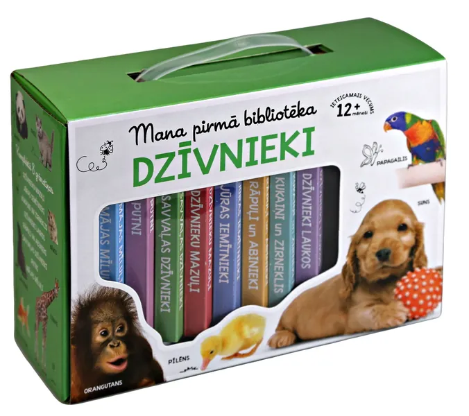 Dzīvnieki. Mana pirmā bibliotēka (kastē-somiņā 8 grāmatiņas)