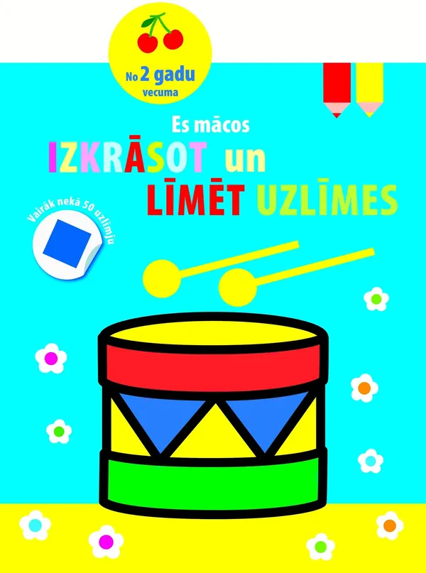 Es mācos izkrāsot un līmēt uzlīmes (Bungas)