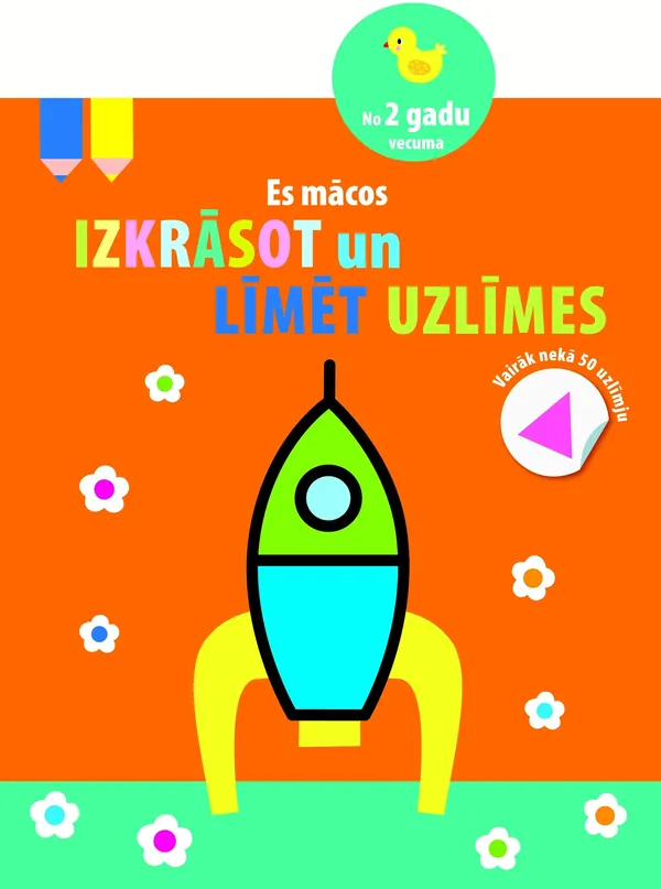 Es mācos izkrāsot un līmēt uzlīmes (Raķete)