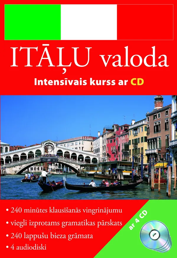 Itāļu valoda. Intensīvais kurss (kastē 4 CD, gramatikas pārskats un klausīšanās vingrinājumi)