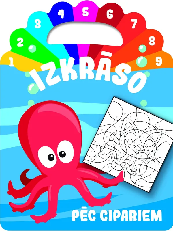 Izkrāso pēc cipariem (astoņkājis)