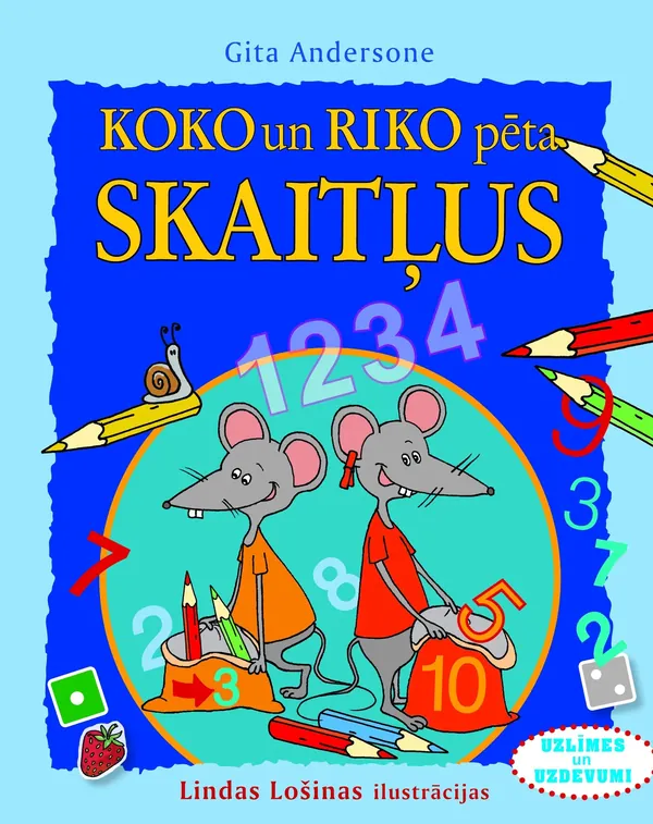 Koko un Riko pēta skaitļus (uzlīmes un uzdevumi)