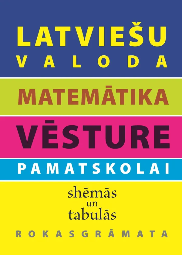 Latviešu valoda, matemātika, vēsture pamatskolai shēmās un tabulās. Rokasgrāmata