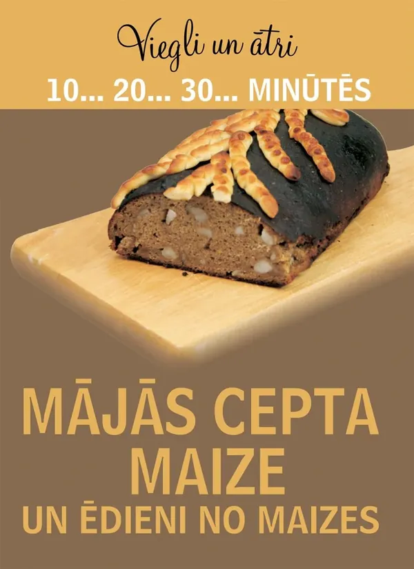 Mājās cepta maize un ēdieni no maizes