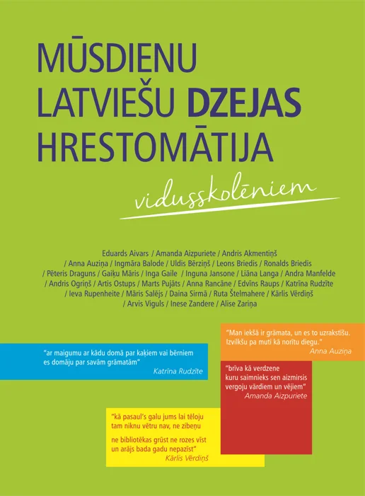Mūsdienu latviešu dzejas hrestomātija vidusskolēniem