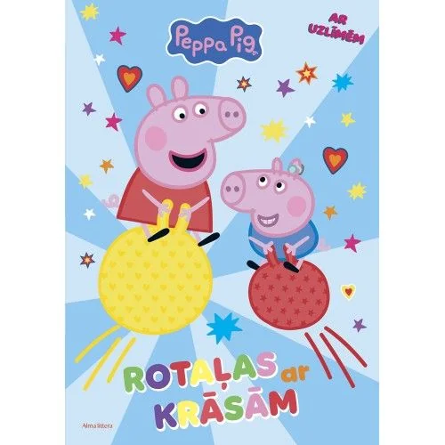 Peppa Pig. Rotaļas ar krāsām. Krāsojamā grāmata ar uzlīmēm