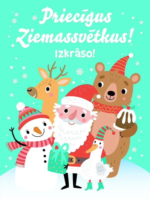 Priecīgus Ziemassvētkus! Izkrāso!