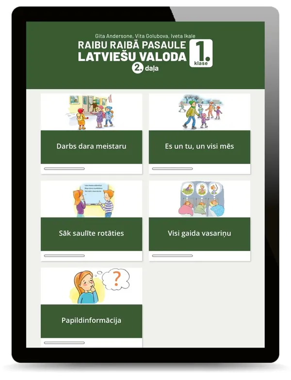 Latviešu valoda. 1. klase. 2. daļa. Interaktīvs mācību materiāls. Raibu raibā pasaule