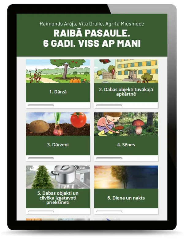 Raibā pasaule. 6 gadi. Viss ap mani. Tiešsaistes mācību materiāls
