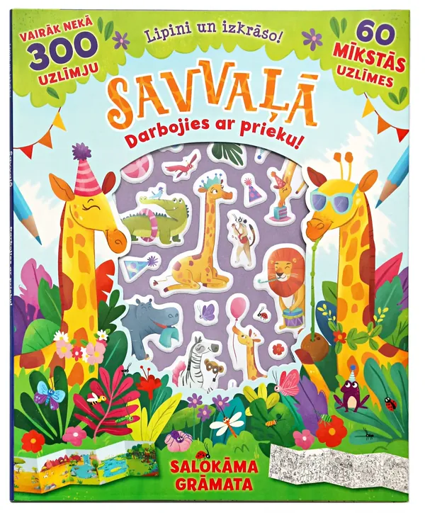 Savvaļā. Salokāma grāmata (vairāk nekā 300 uzlīmju)
