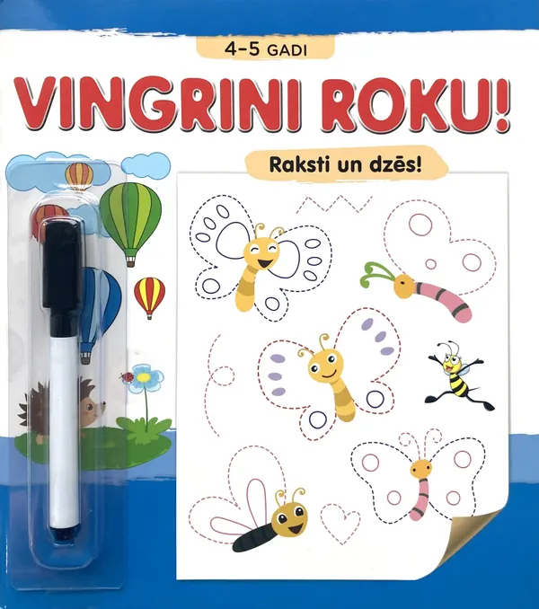 Vingrini roku! Raksti un dzēs! (4-5 gadi) + flomāsters
